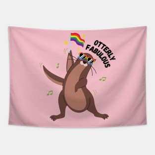 Gay Dancing Otter | 'Otterly Fabulous' Pride LGBTQ Funny Cute Animals Tapestry