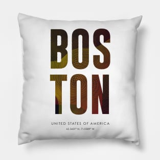 Boston City typography Pillow