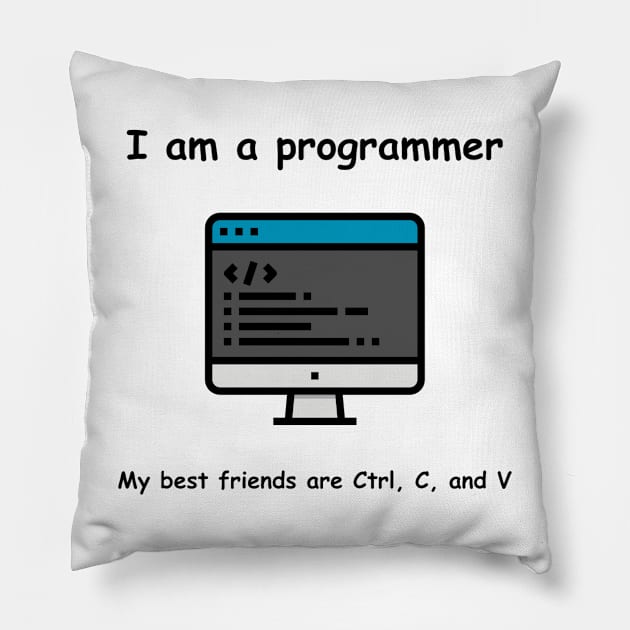 I am a programmer Pillow by Arti Jet