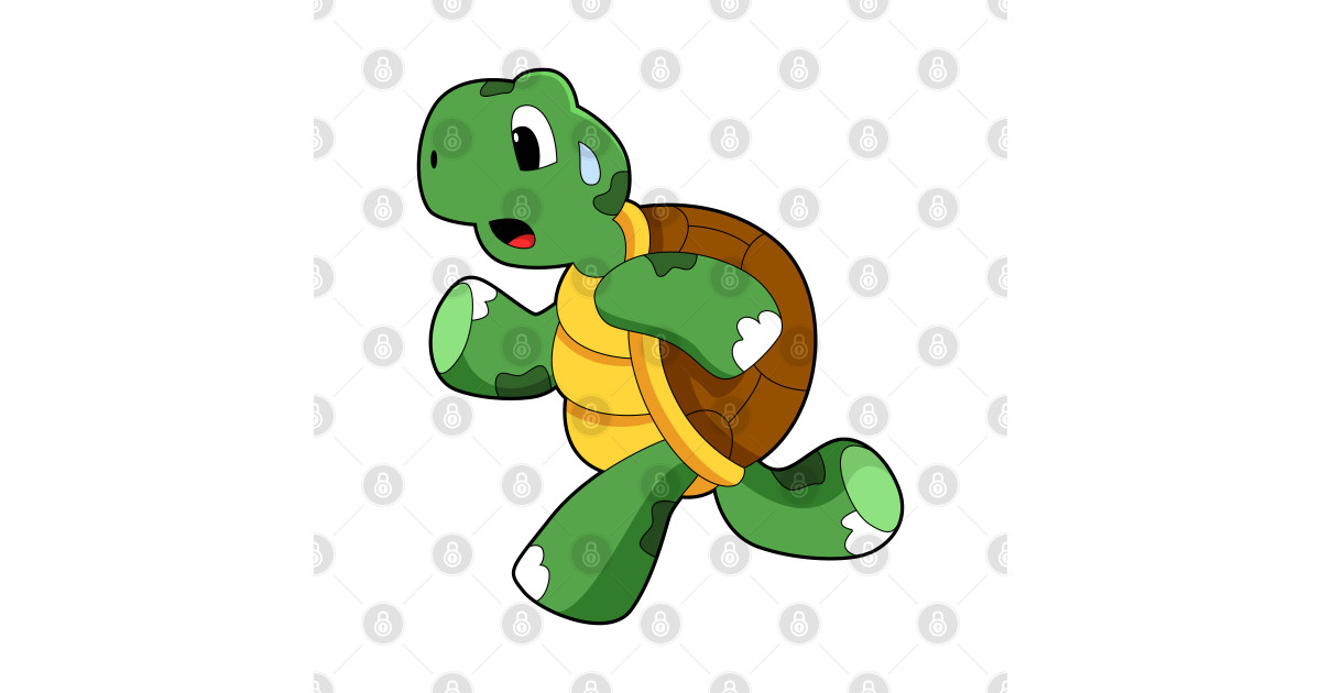 Turtle as Jogger at Running Turtles TShirt TeePublic