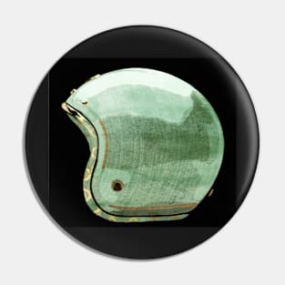 Digital Retro Relic Collection Vintage Turquoise Helmet Pin