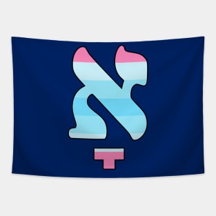 Kometz Aleph (Transmasculine Pride Colors) Tapestry