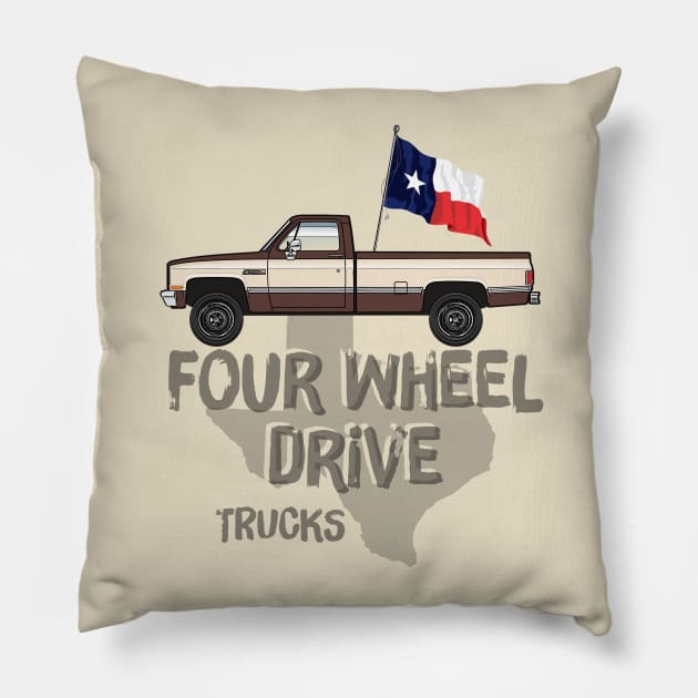 80s SIERRA Truck light colors apparel Pillow by JRCustoms44