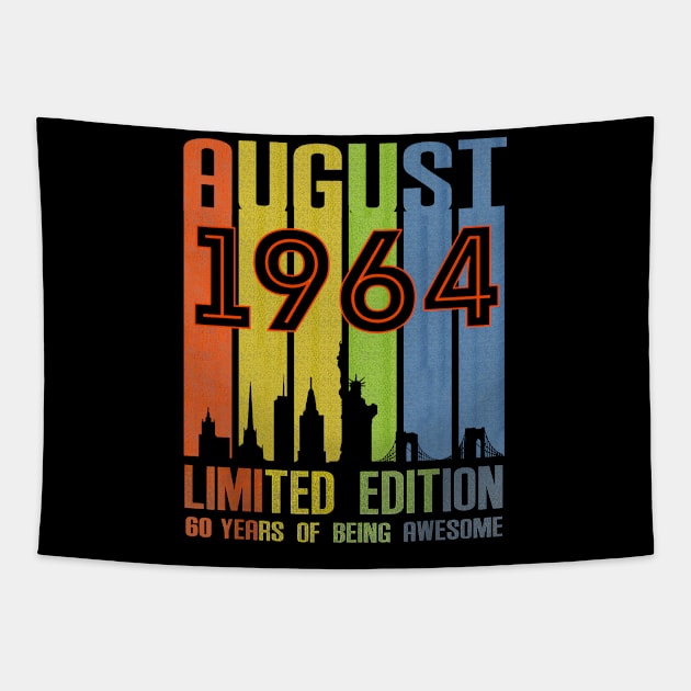 August 1964 60 Years Of Being Awesome Limited Edition Tapestry by Vladis