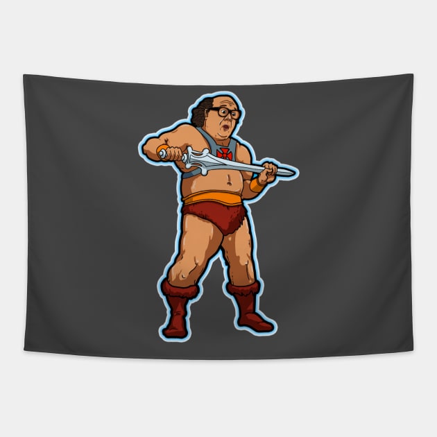 He-Man is Danny DeVito Tapestry by Harley Warren