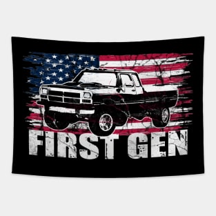 First Gen cummins Dodge ram truck Squarebody First generation Truck Classic American 1st gen Pickup Tapestry