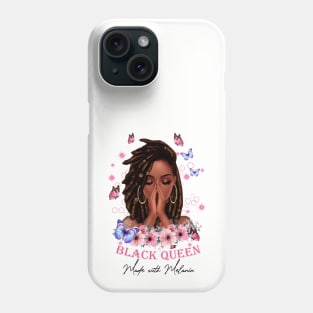 BLACK QUEEN Made with Melanin, Black Girl, Black Girl Magic Phone Case