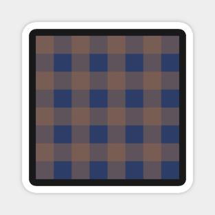 Little Critter Plaid - Navy and Light Brown Magnet