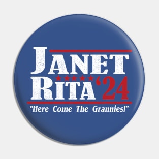 Janet and Rita 2024 Here Come the Grannies Vintage Pin