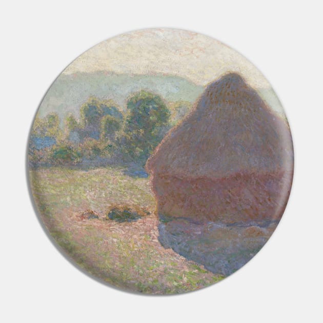 Haystacks, Midday by Claude Monet Pin by Classic Art Stall