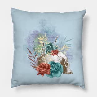 Boho Skull Left Facing Pillow