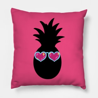 Pineapple man- pink heart glasses Pillow