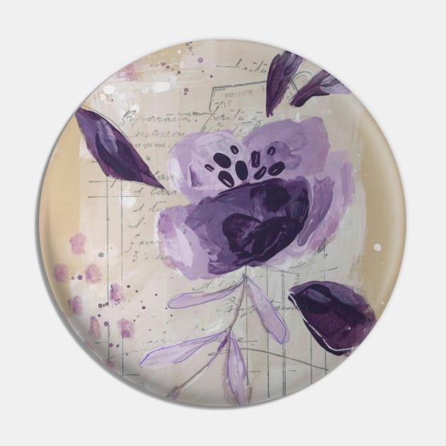 flor violeta Pin by retalls print & Co.