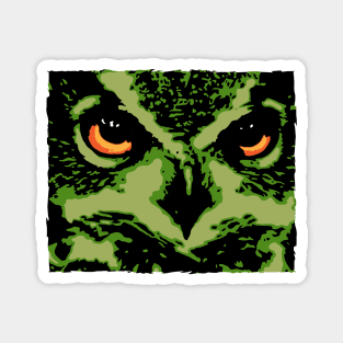 Green Owl Magnet