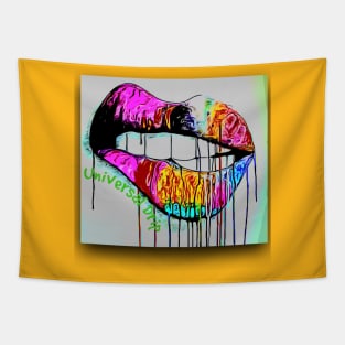 Drip lips Tapestry