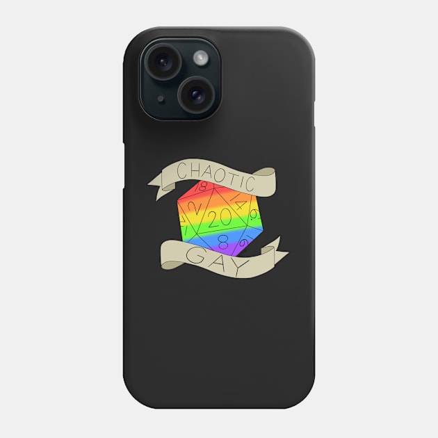 Chaotic Gay D20 Phone Case by Mikasb33