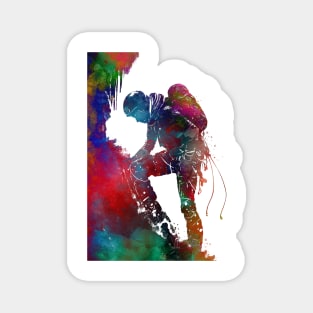 Mountaineer climbing sport art #mountaineer #climbing #sport Magnet