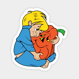 A Boy & His Pumpkin Magnet