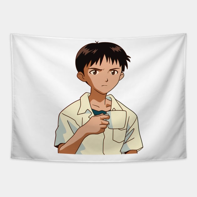 Shinji Coffee Tapestry by RetroFreak