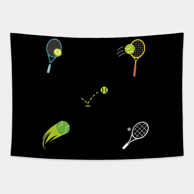 Tennis Lover Tapestry by BlackMeme94