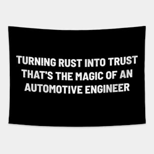 Turning Rust into Trust – That's the Magic of an Automotive Engineer Tapestry