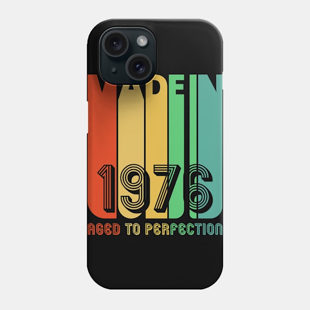 Vintage retro Made in 1976 Aged to perfection. Phone Case by MadebyTigger