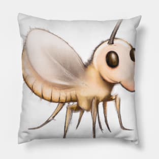 Cute Flea Drawing Pillow