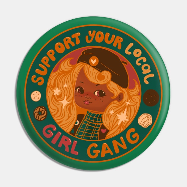 Support Your Local Girl Gang Pin by Liberal Jane Illustration