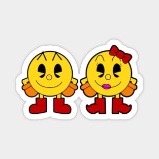 Pacman Couple Magnet