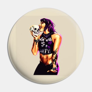 Rhea Ripley Skull Pin