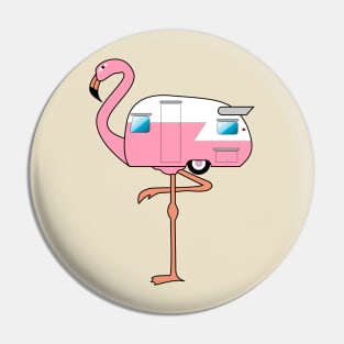 Flamingo Camper Pin