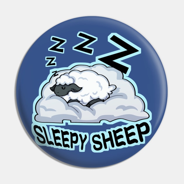 Sleepy Sheep Pin by Ashe Cloud