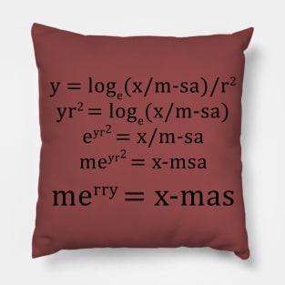 Merry X-Mas - Math Equation Christmas Pillow