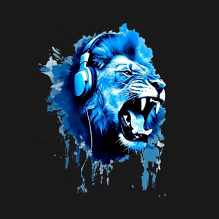 Lion With Headphones #3 T-Shirt