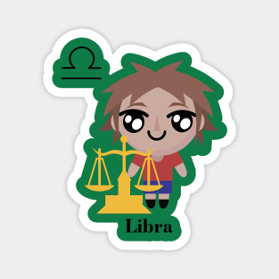 Libra Boy Cute Zodiac Sign Magnet