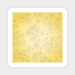 Sunflower Pattern Magnet