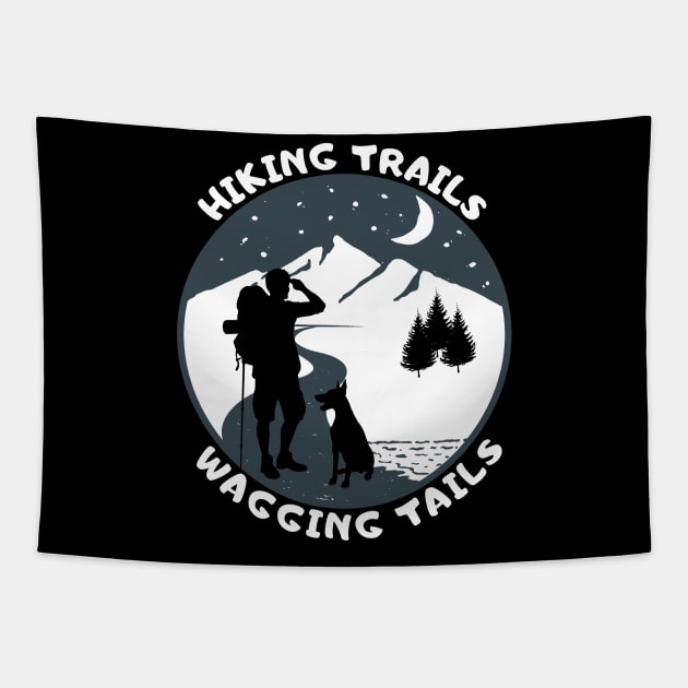 Hiking Trails Wagging Tails Tapestry by NeoVice