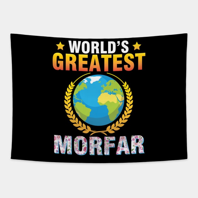 World's Greatest Morfar Happy To Me Mother Father Dad Mommy Tapestry by Cowan79