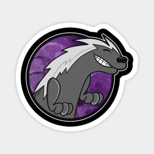 Retro Badger Funny Magnet