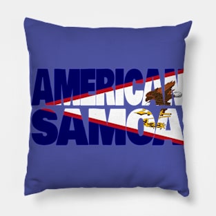 American Samoa flag stencil Pillow