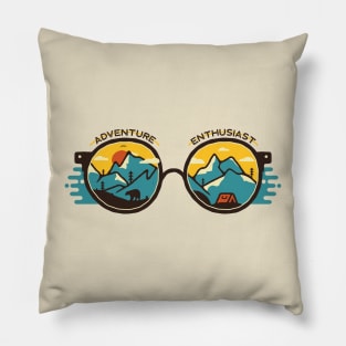 adventure enthusiast glasses Pillow