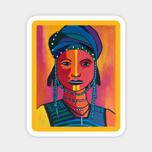 Fauvist African Woman Portrait Magnet