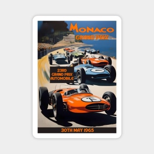 1965 Monaco Grand Prix Racing Poster Magnet