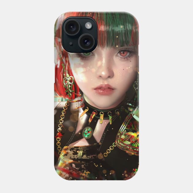 Green Red Phone Case by ErakNote