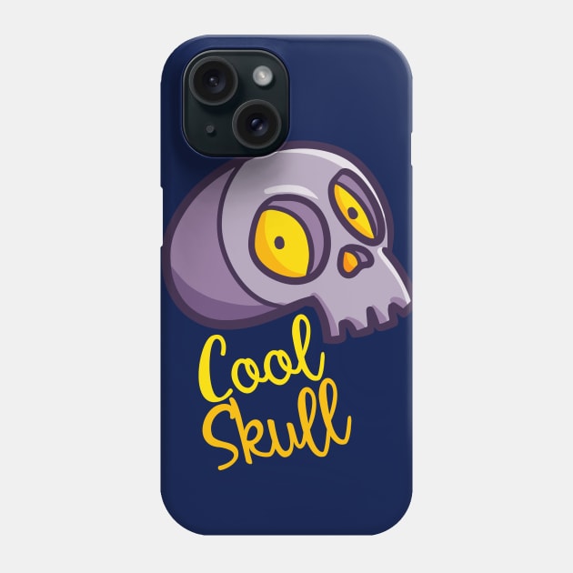 Funny scary purple skull Phone Case by Jocularity Art