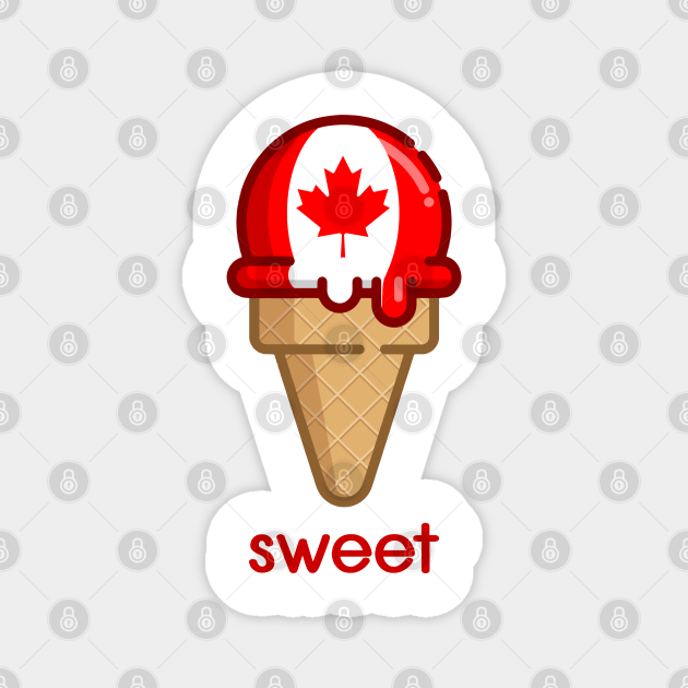 CANADIAN ICE CREAM Canada Flag Canadian Girl Ice Cream