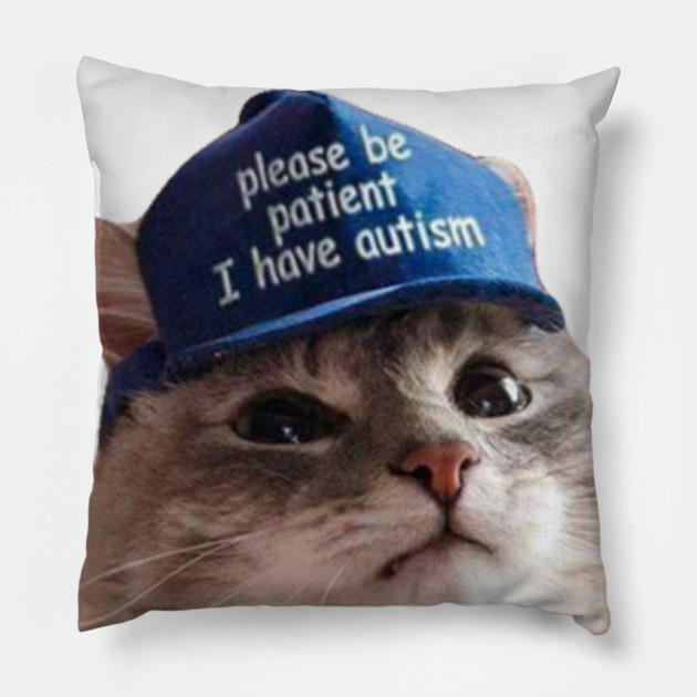 Please Be Patient I Have Autism Cat Chonky Almohada Teepublic Mx