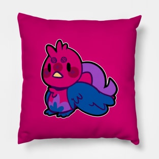 pride birb- Bisexual Variant Pillow