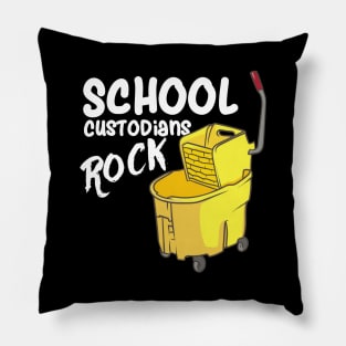 School Custodians Rock Janitor Pillow