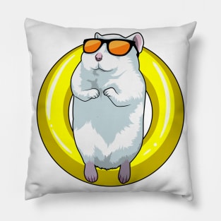 Hamster at Swimming with Swim ring Pillow